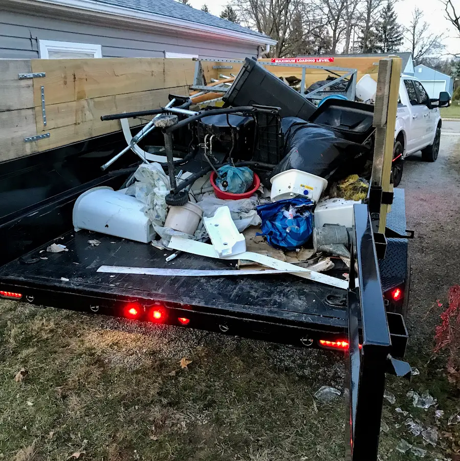 Roll-off dumpster delivered to a residential driveway in Bethel